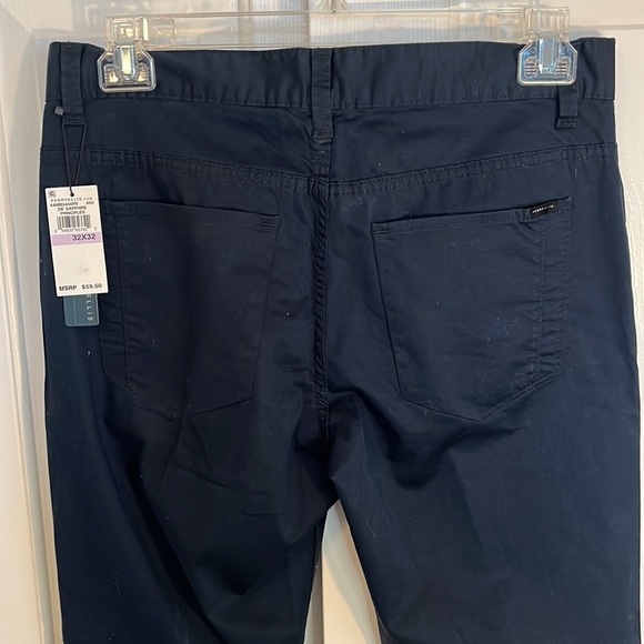 NEW Mens Perry Ellis, Navy Blue,  Slim Fit Principles Pants, size 32 x 32 - Picture 4 of 8
